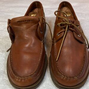 Rockport Men's Tan Leather Boat Shoes
